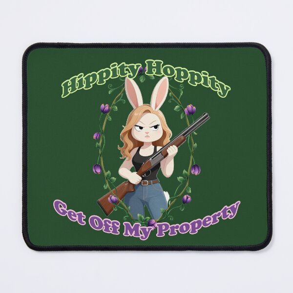 Item preview, Hippity Hoppity Get Off My Property bunny sign designed and sold by JadeRyder.