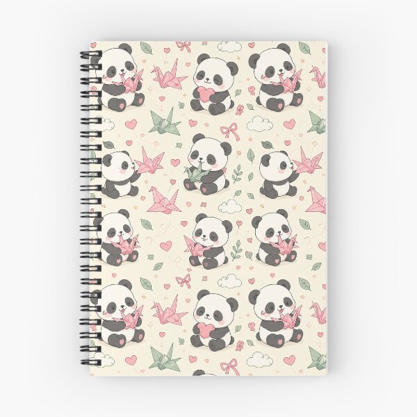 Item preview, Panda Love Paper Crane Pattern designed and sold by Soft Berry Studio.