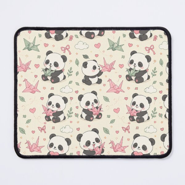 Item preview, Panda Love Paper Crane Pattern designed and sold by Soft Berry Studio.