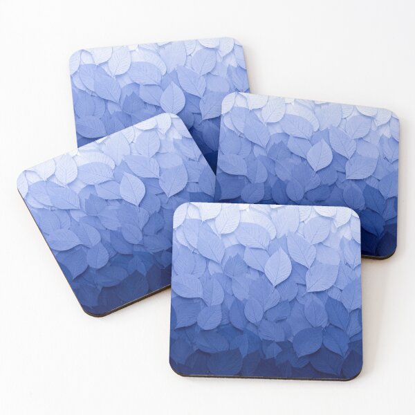 Item preview, Blue Ombre Botanical Leaves | Modern Nature Home Decor designed and sold by Atum&Art.