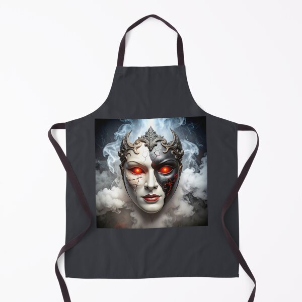 Item preview, Split Demon Mask - Dark Fantasy Halloween Gothic Art designed and sold by OksArtStudio.
