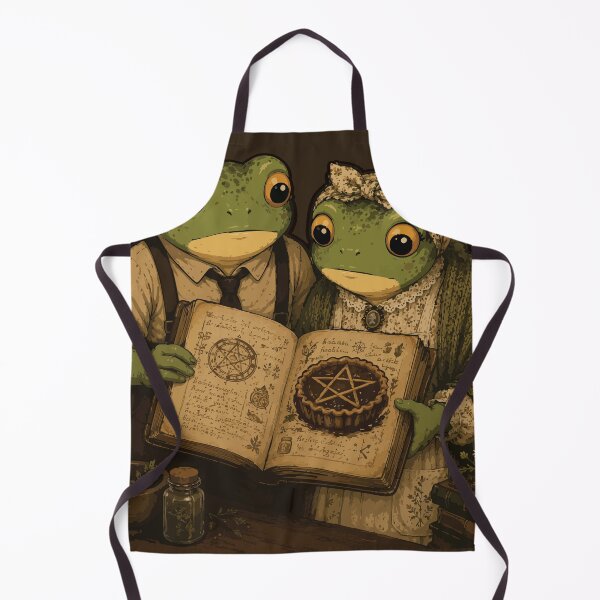 Item preview, Forbidden Recipe Frog Sticker | Cozy Horror | Witchcore | Occult Baking | Gothic Cottagecore | Whimsical Frog Couple designed and sold by SimplePoDesign.