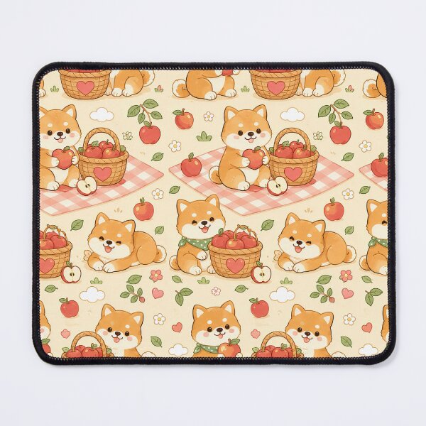 Item preview, Shiba Inu Heart Apple Basket Pattern designed and sold by Soft Berry Studio.