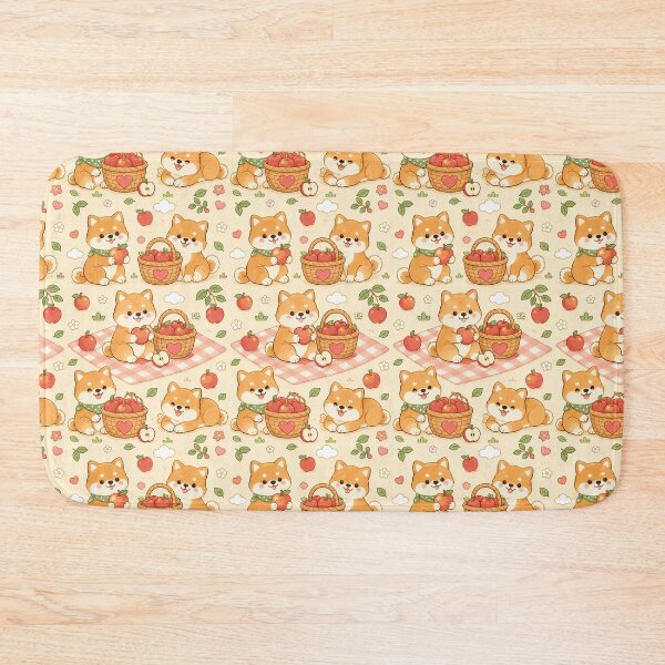 Item preview, Shiba Inu Heart Apple Basket Pattern designed and sold by Soft Berry Studio.