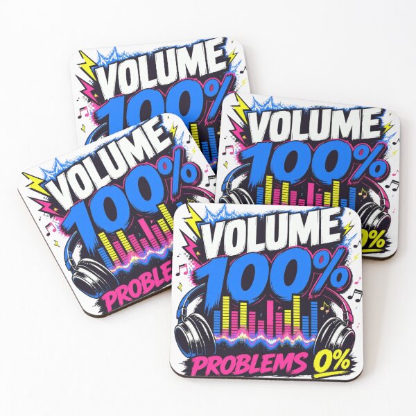 Item preview, Volume 100 Percent Problems 0 Percent - Music Lover Headphones designed and sold by WearTheVibe Store.