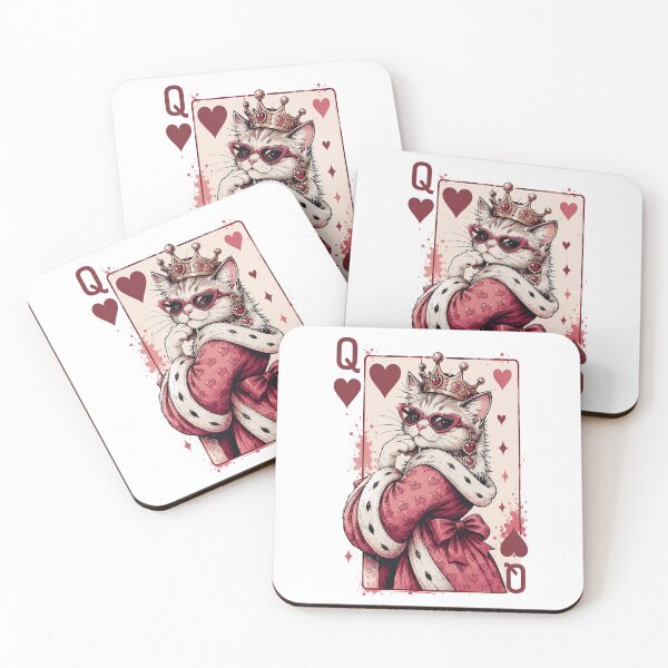 Item preview, Queen of Hearts Cat | Royal Cat Playing Card | Elegant Cat Queen Design designed and sold by BlackCat Vibe.