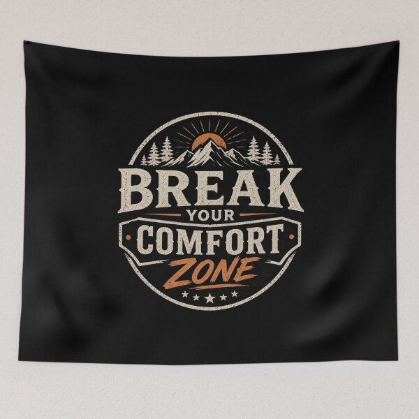 Item preview, Break Your Comfort Zone Positive Quotes designed and sold by DemureArtsy.