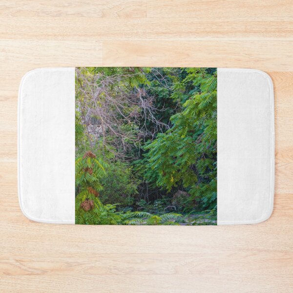 Item preview, Lush Green Foliage With Tangled Branches and Overgrown Forest Undergrowth in Summer Light designed and sold by Nmallia.