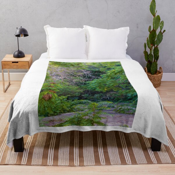 Item preview, Lush Green Foliage With Tangled Branches and Overgrown Forest Undergrowth in Summer Light designed and sold by Nmallia.