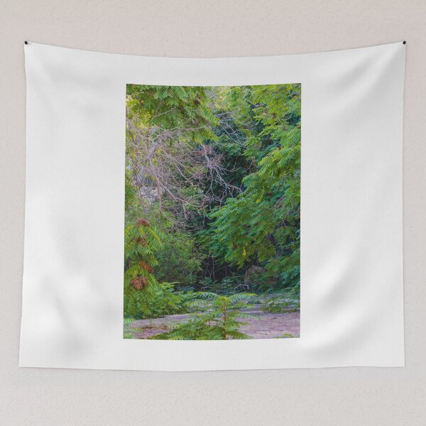 Item preview, Lush Green Foliage With Tangled Branches and Overgrown Forest Undergrowth in Summer Light designed and sold by Nmallia.