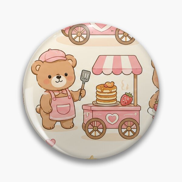 Item preview, Teddy Bear Love Pancake Cart Pattern designed and sold by Soft Berry Studio.