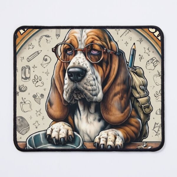 Item preview, Basset Hound Back to School Funny Dog Mom Gift designed and sold by PawsRetroStudio.