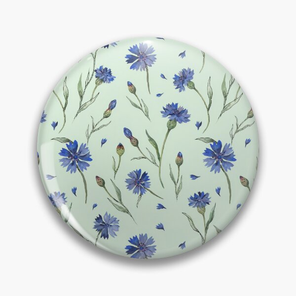 Item preview, Blue Cornflower Watercolor Pattern designed and sold by NuvoraNest.