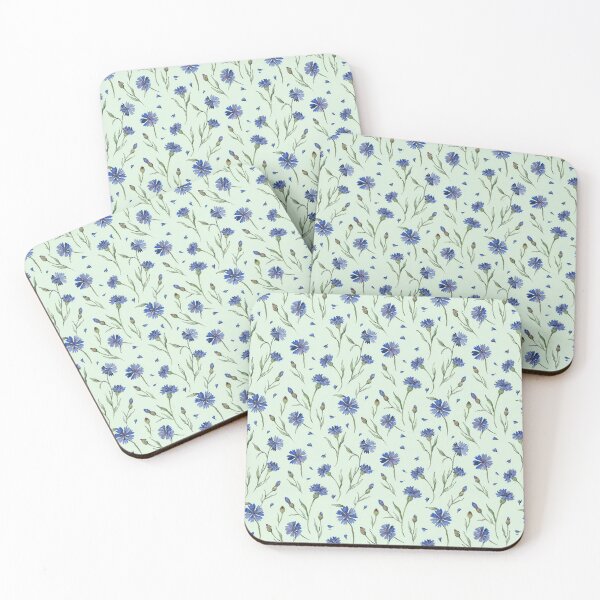 Item preview, Blue Cornflower Watercolor Pattern designed and sold by NuvoraNest.