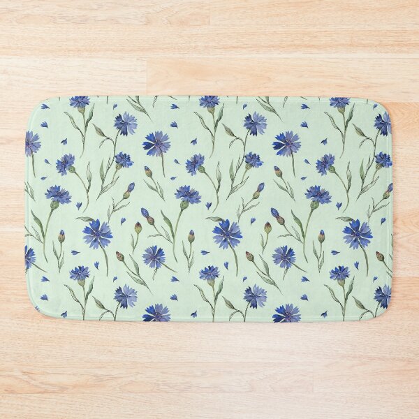 Item preview, Blue Cornflower Watercolor Pattern designed and sold by NuvoraNest.