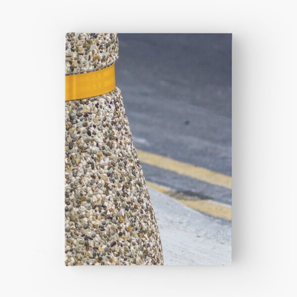 Item preview, Concrete Pebble Bollard With Yellow Reflective Band On Urban Curb For Traffic Safety designed and sold by Nmallia.