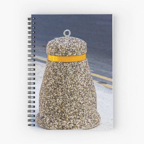 Item preview, Concrete Pebble Bollard With Yellow Reflective Band On Urban Curb For Traffic Safety designed and sold by Nmallia.