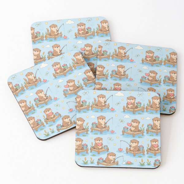 Item preview, Otter Love Fishing Dock Pattern designed and sold by Soft Berry Studio.