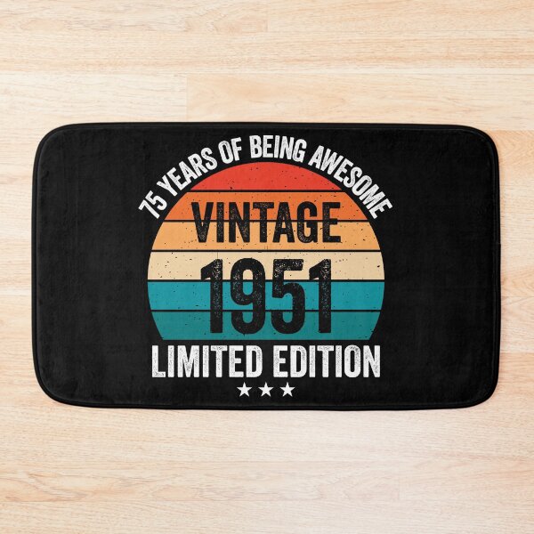 Item preview, Vintage 1951 75 Years Of Being Awesome 75th Birthday Retro Sunset designed and sold by IsDesignHub.