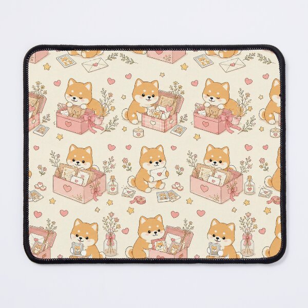 Item preview, Shiba Inu Love Memory Box Pattern designed and sold by Soft Berry Studio.