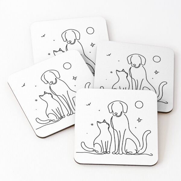 Item preview, Dog and Cat Friendship  designed and sold by Nitta Studio.