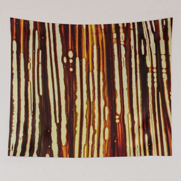 Item preview, Amber Rain – Abstract Vertical Drip Streaks in Rust and Gold designed and sold by BuckaBaby.