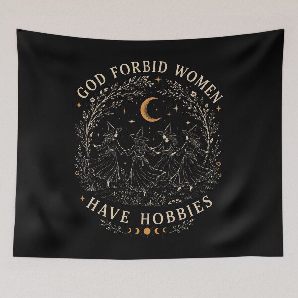 Item preview, God Forbid Women Have Hobbies, Halloween Witch, Feminist Witch, Spooky Season designed and sold by Cchotlan.