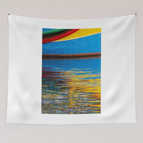 Item preview, Colorful Boat Hull And Rippling Water Reflection Abstract Close-Up Photography With Vibrant Stripes designed and sold by Nmallia.