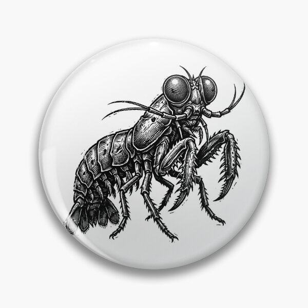 Item preview, Vintage Woodcut Mantis Shrimp Illustration designed and sold by DuckOddity.