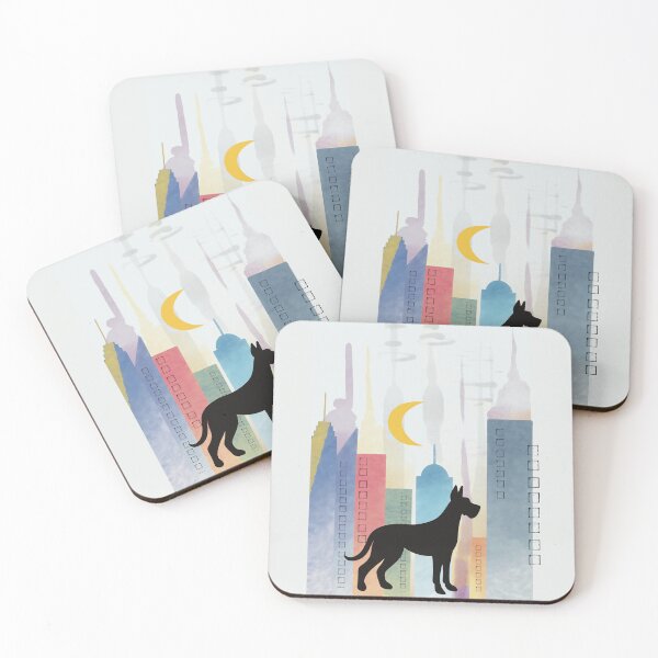 Item preview, Great Dane in the City designed and sold by IvysCreativityHouse.