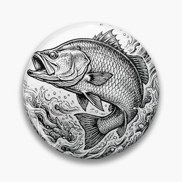 Item preview, Vintage Woodcut Barramundi Illustration designed and sold by DuckOddity.