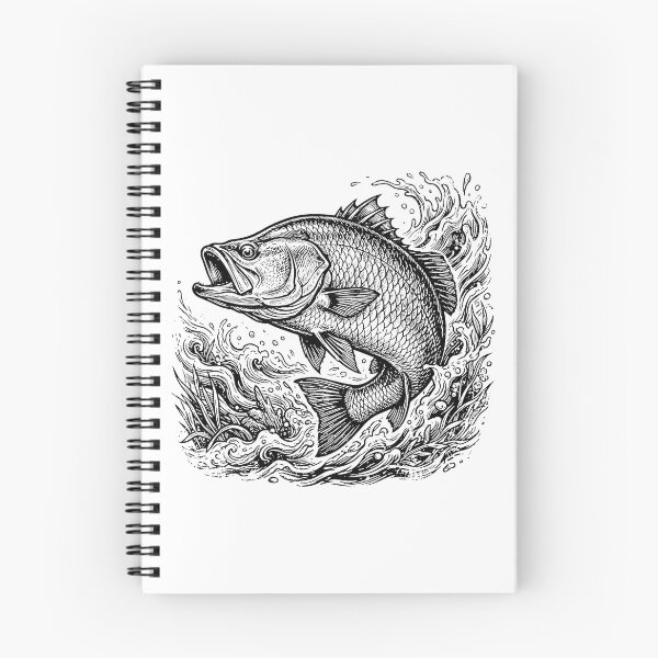 Item preview, Vintage Woodcut Barramundi Illustration designed and sold by DuckOddity.