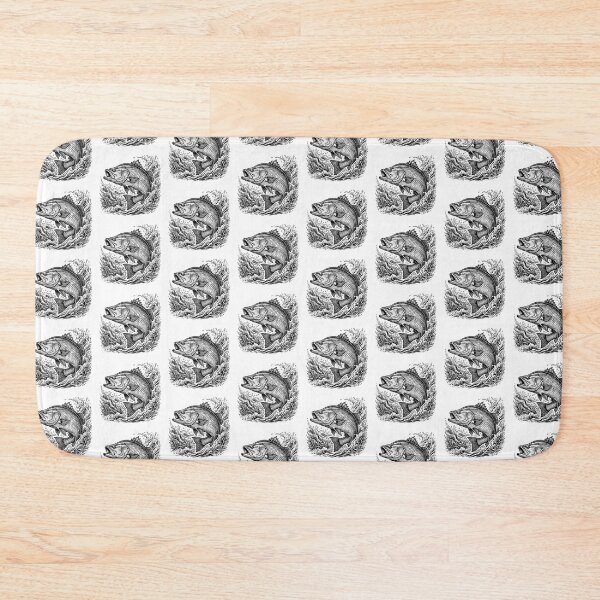 Item preview, Vintage Woodcut Barramundi Illustration designed and sold by DuckOddity.