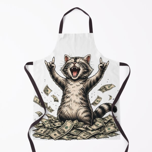 Item preview, Rock On Money Cat – Funny Rich Cat Rock Hand Gesture Meme | Lucky Cash Kitty Design designed and sold by BlackCat Vibe.