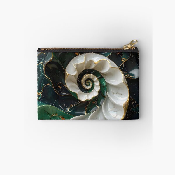 Item preview, Intricate Green and White Spiral designed and sold by Vicky Brago-Mitchell®.