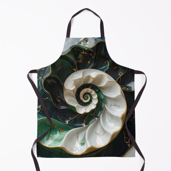 Item preview, Intricate Green and White Spiral designed and sold by Vicky Brago-Mitchell®.