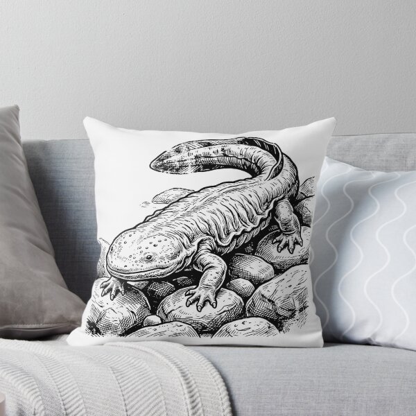 Item preview, Vintage Woodcut Hellbender Illustration designed and sold by DuckOddity.