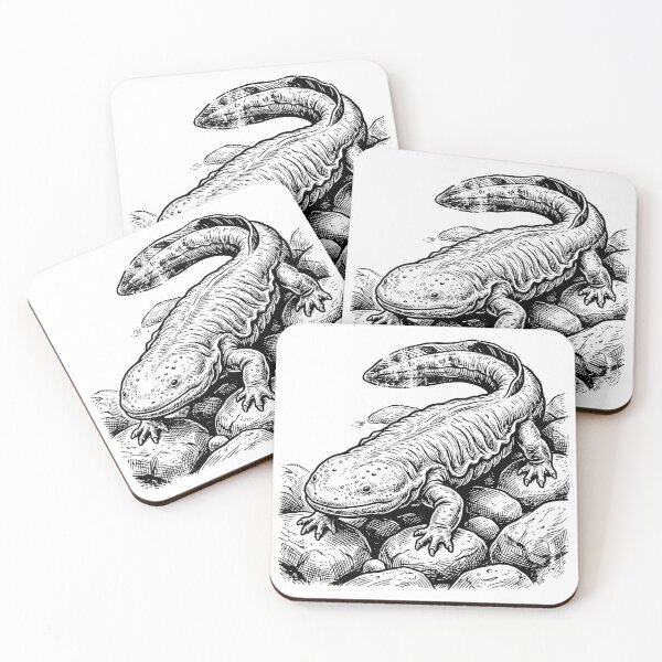 Item preview, Vintage Woodcut Hellbender Illustration designed and sold by DuckOddity.