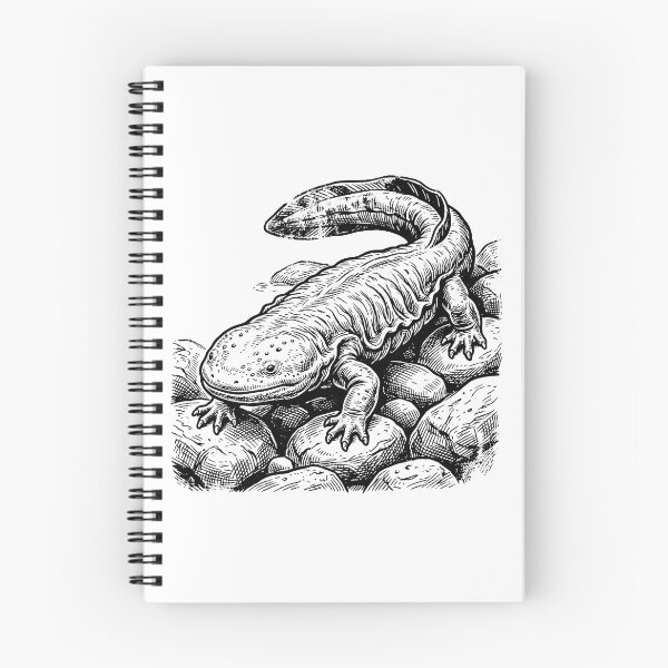 Item preview, Vintage Woodcut Hellbender Illustration designed and sold by DuckOddity.