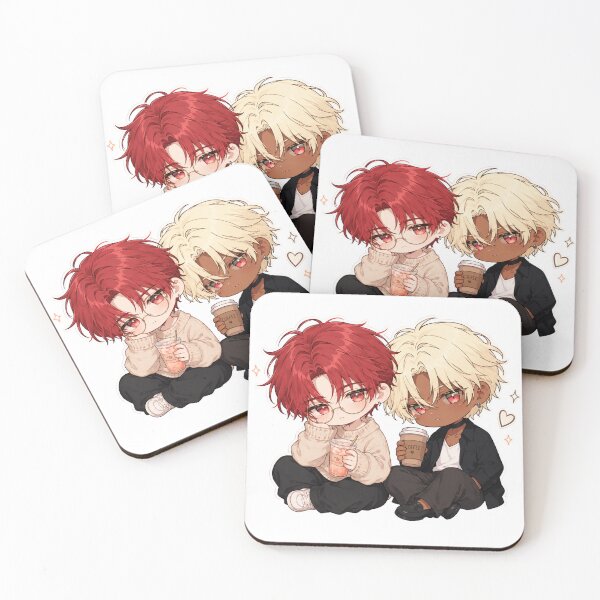 Item preview, Cute Coffee Friends | Original Chibi Duo Sticker designed and sold by artistanithe.