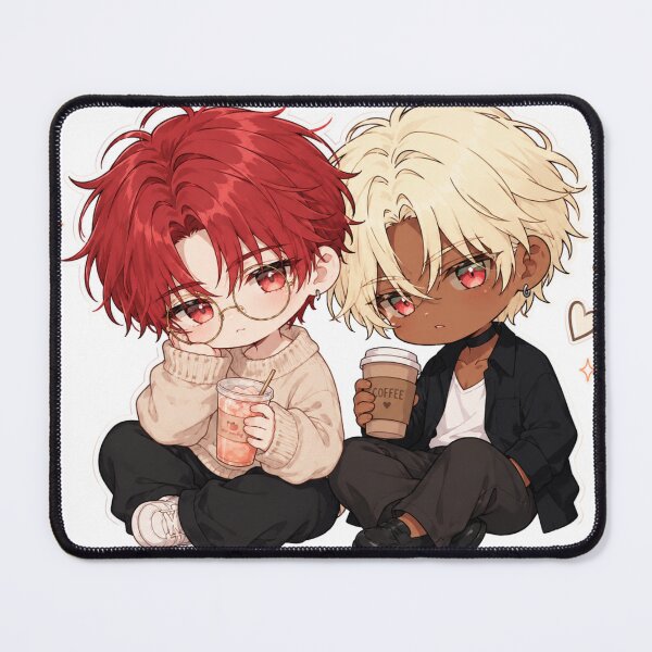 Item preview, Cute Coffee Friends | Original Chibi Duo Sticker designed and sold by artistanithe.