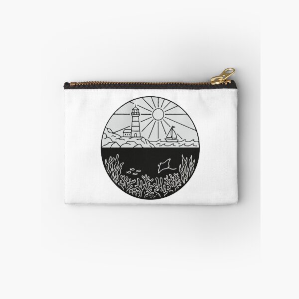 Item preview, Black And White Lighthouse And Deep Sea designed and sold by Gkinoki.