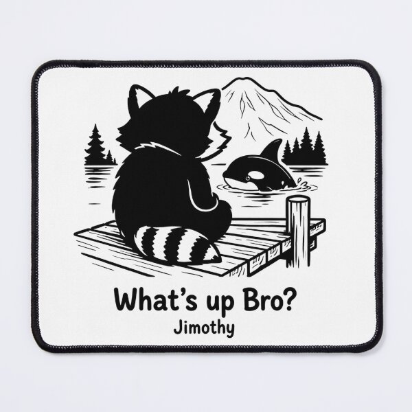 Item preview, Cute Jimothy Raccoon Watching Orca Whale designed and sold by TSshirtShoppe.