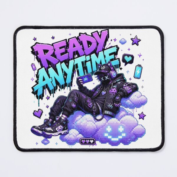 Item preview, READY ANYTIME Gaming Sticker | Neon Gamer Esports Streetwear Design designed and sold by Stylestickers55.
