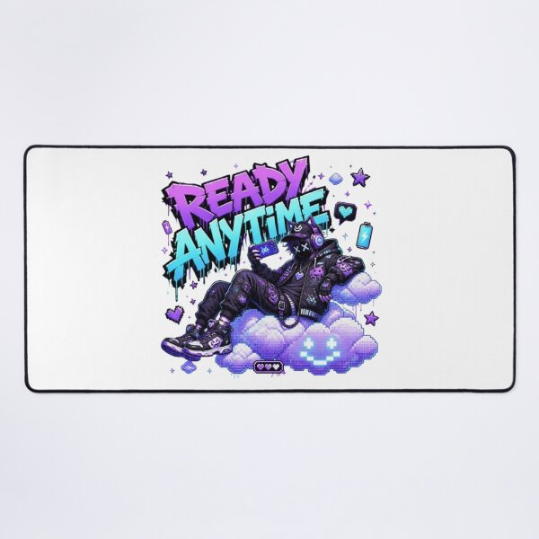 Item preview, READY ANYTIME Gaming Sticker | Neon Gamer Esports Streetwear Design designed and sold by Stylestickers55.