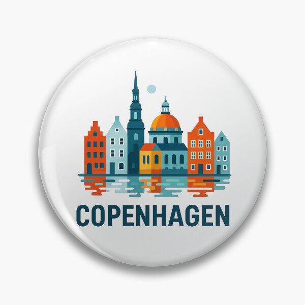 Item preview, I Love Copenhagen Denmark Travel Souvenir - Nyhavn & Old Town Art designed and sold by OzzFrequency.
