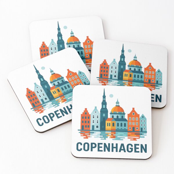Item preview, I Love Copenhagen Denmark Travel Souvenir - Nyhavn & Old Town Art designed and sold by OzzFrequency.