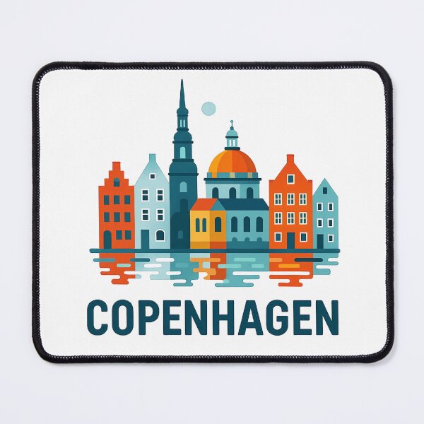 Item preview, I Love Copenhagen Denmark Travel Souvenir - Nyhavn & Old Town Art designed and sold by OzzFrequency.