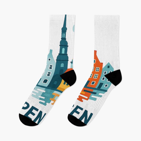 Item preview, I Love Copenhagen Denmark Travel Souvenir - Nyhavn & Old Town Art designed and sold by OzzFrequency.