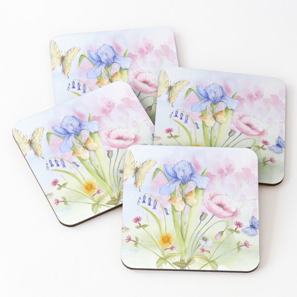 Item preview, Butterfly Flower Garden Butterflies Watercolour Spring  designed and sold by Deas Creations.